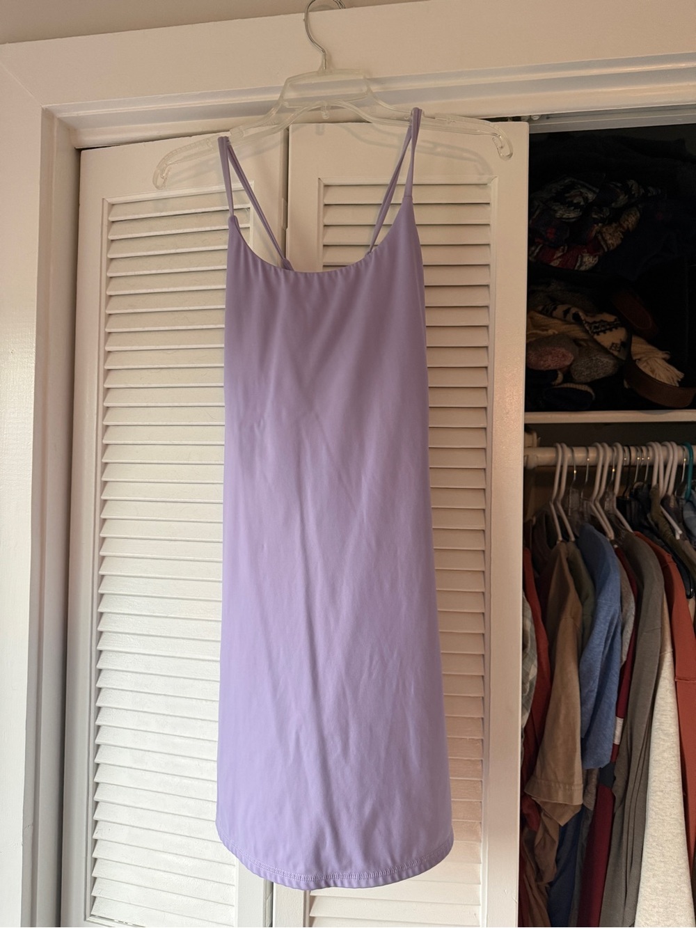 HALARA Lilac mini tennis Dress with built in bra and shorts that have pockets